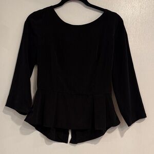 Forever 21 Black Peplum Blouse